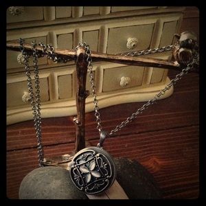 SOLD—Locket with grey stones